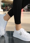 Piata Beyaz Cilt Bağcıklı Spor Ayakkabı