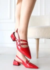 Yiani Kırmızı Rugan Topuklu Ayakkabı