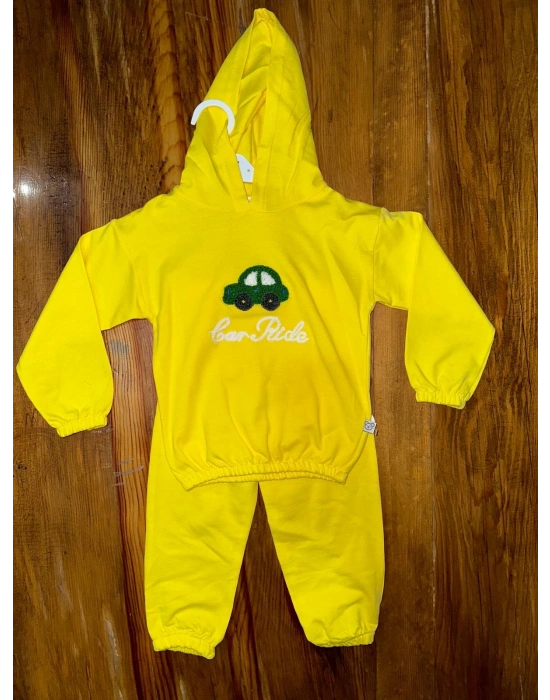 6-24 aylık araba baskılı takım sarı