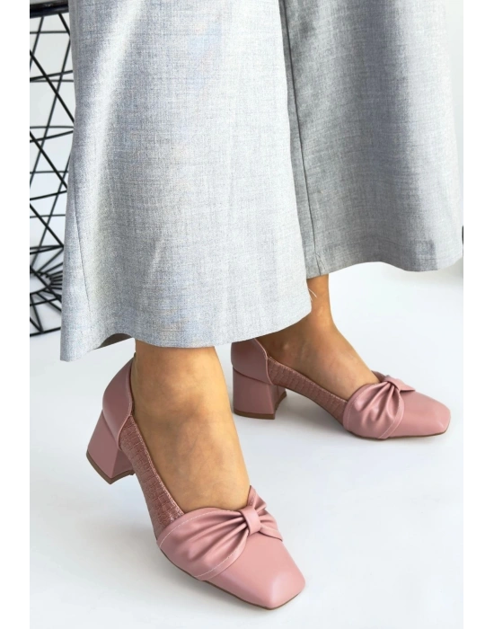 Agnet Pudra Cilt Topuklu Ayakkabı