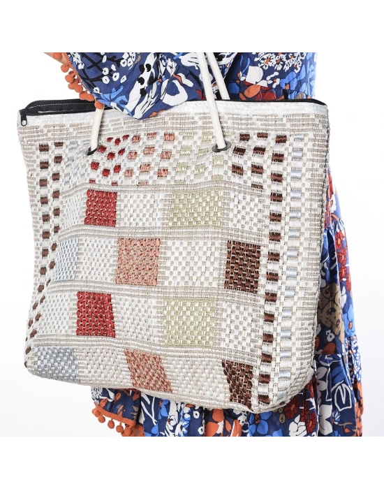 Ajda Renkli Plaj Çantası