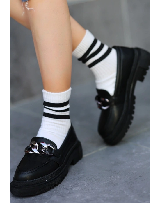 Biga Siyah Cilt  Ayakkabı