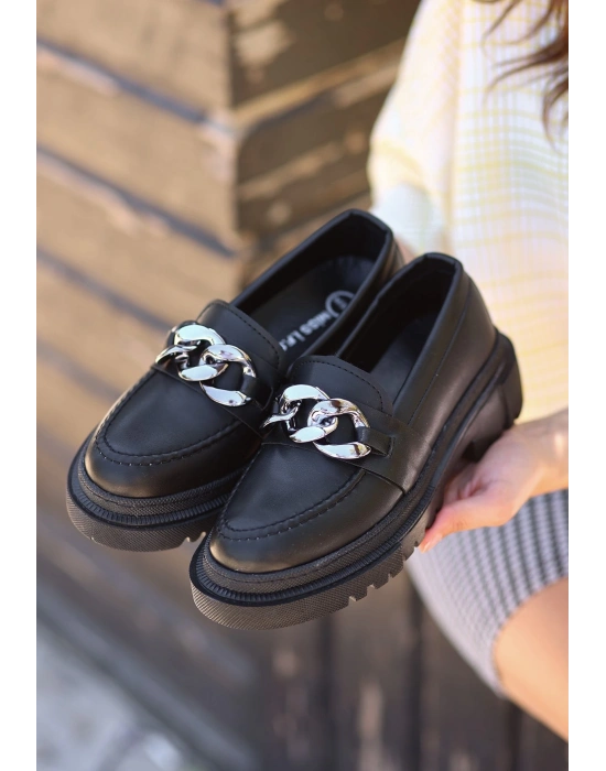 Biga Siyah Cilt  Ayakkabı