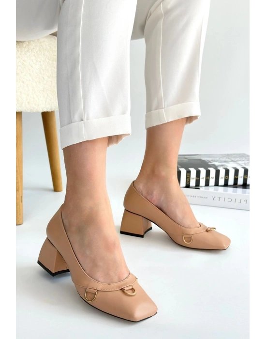 Cande Nude Cilt Topuklu Ayakkabı