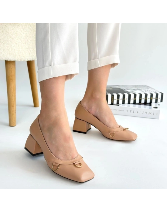 Cande Nude Cilt Topuklu Ayakkabı