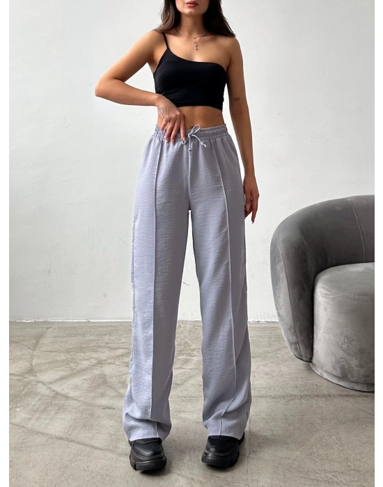 Çımalı keten pantolon