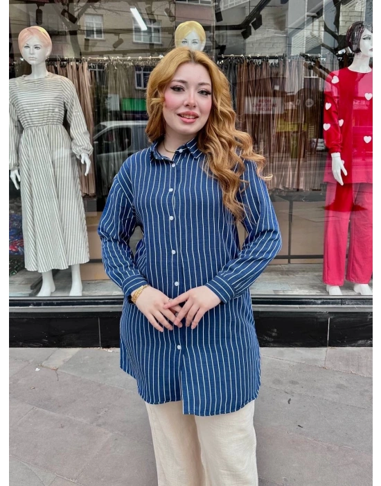 Çizgili tunik gömlek