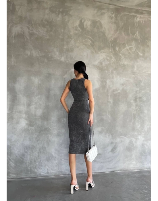 Halter yaka elbise aşit yıkamalı