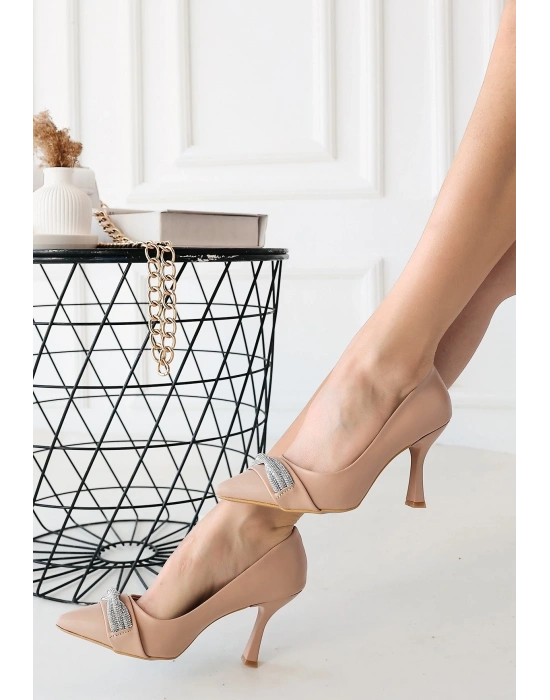 Jexi Nude Cilt Topuklu Ayakkabı