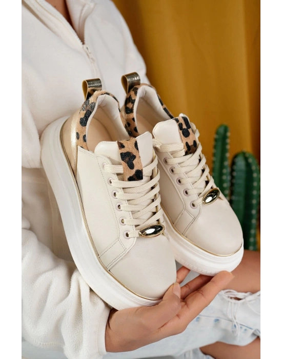 Jista Bej Cilt Bağcıklı Spor Ayakkabı