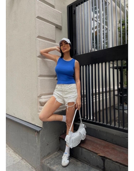 Kaşkorse kumaş bluz