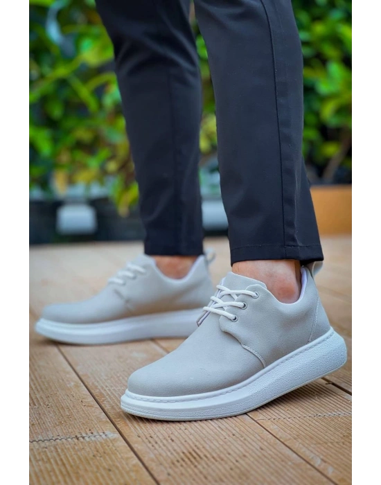 KB-003 Kuback Gri Süet Bağcıklı  Günlük Erkek Ayakkabı