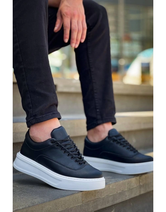 KB-005 Kuback Siyah Cilt Bağcıklı  Günlük Erkek  Ayakkabı