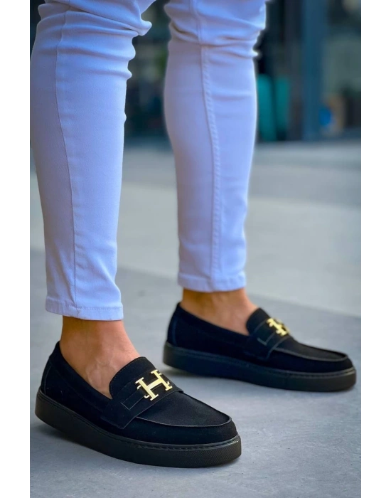 KB-027  Kuback Bağcıksız Kömür Süet H Günlük Erkek Ayakkabı