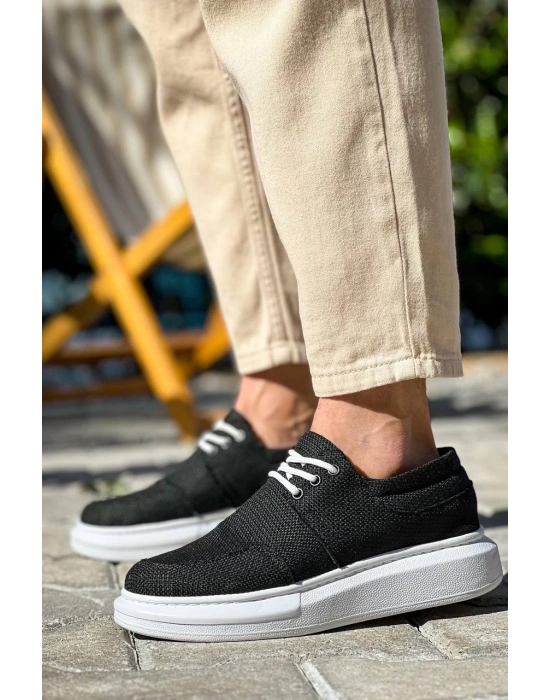 KB-042  Kuback Bağcıklı Siyah Günlük Erkek Ayakkabı