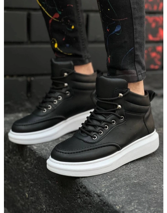 KB-0994  Kuback  Siyah Cilt  Yüksek Taban  Erkek Bilek Bot