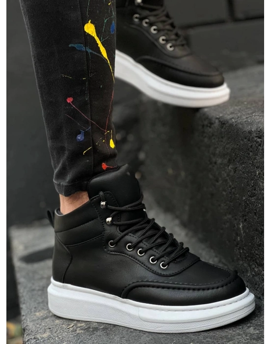 KB-0994  Kuback  Siyah Cilt  Yüksek Taban  Erkek Bilek Bot