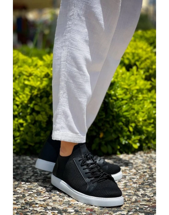 KB-112   Kuback Siyah Triko Bağcıklı  Günlük Erkek  Ayakkabı