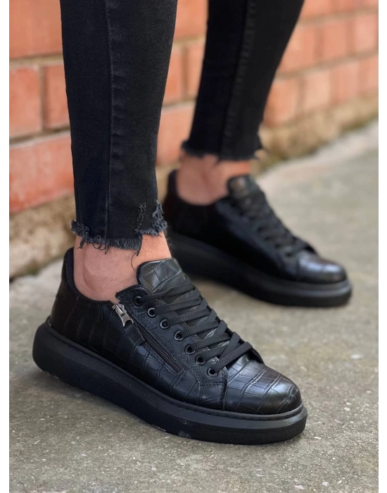 KB-309  Kuback Kömür Fermuar Ve Bağcıklı  Günlük Erkek  Ayakkabı