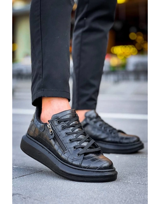 KB-309  Kuback Kömür Fermuar Ve Bağcıklı  Günlük Erkek  Ayakkabı