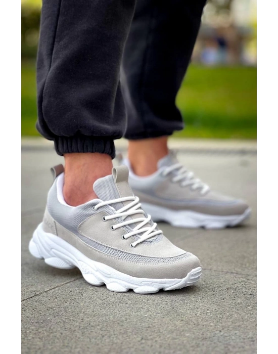 KB-707  Kuback Taş Süet Yüksek Taban Bağcıklı Günlük Erkek Ayakkabı