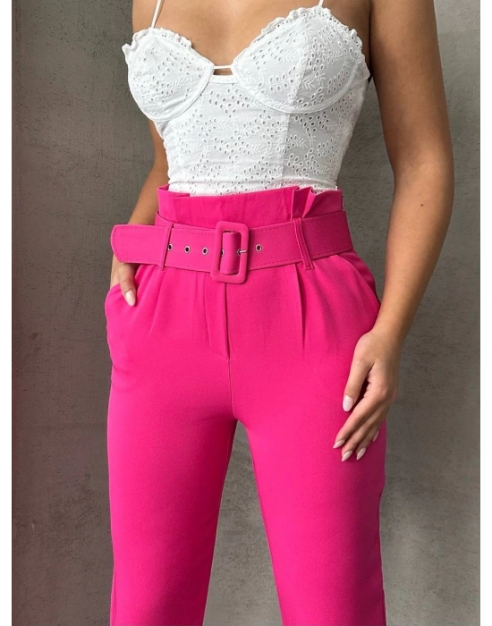 Kemerli havuç pantolon