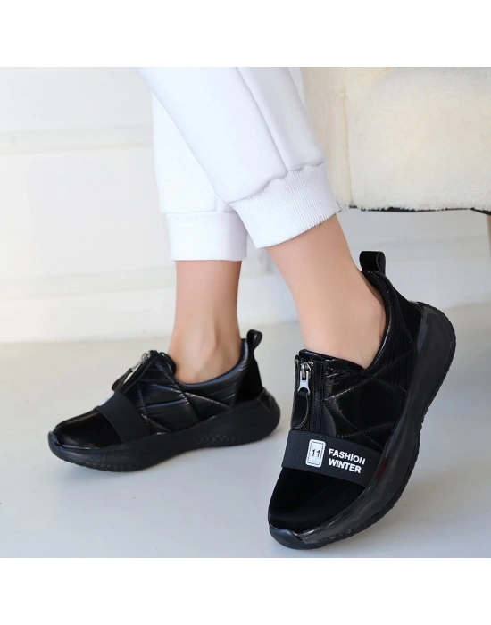 Nikeo Siyah Paraşüt Siyah Tabanlı Spor Ayakkabı