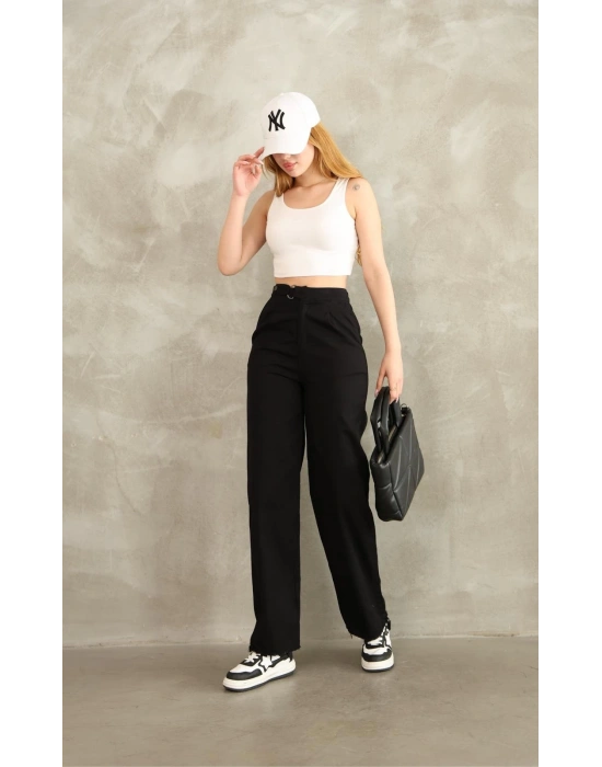 Pnt gabardin kemer detay pantolon