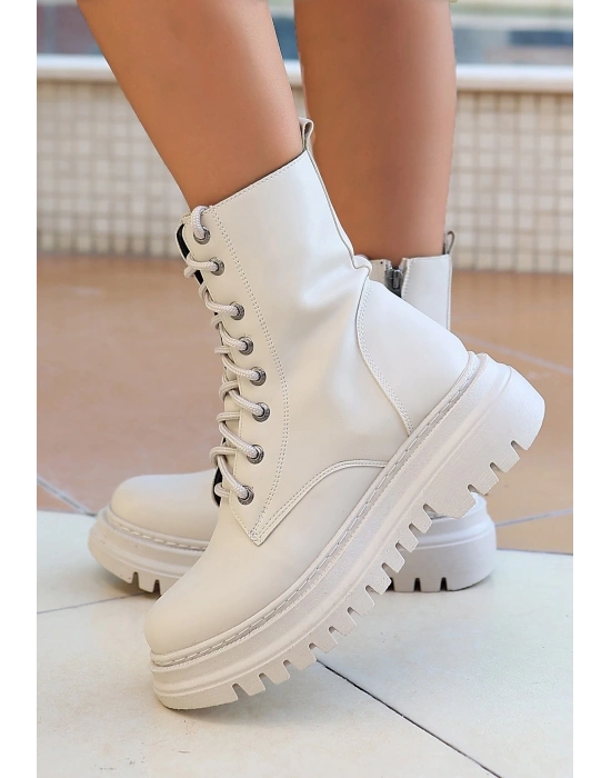 Toan Bej Cilt Bağcıklı Bot