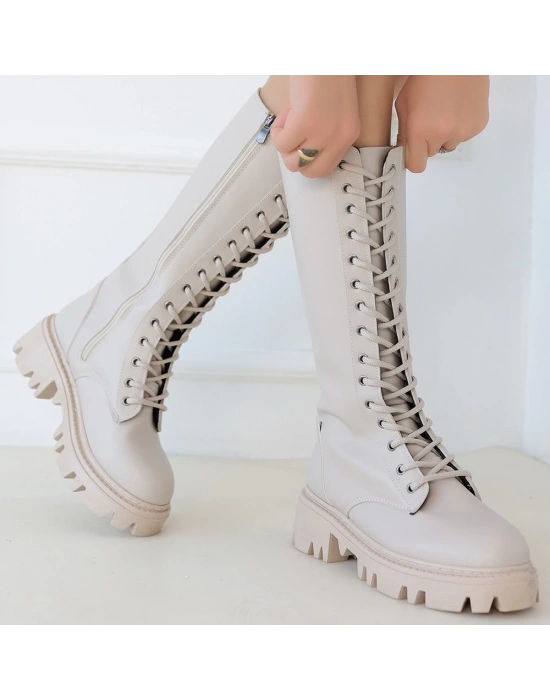 Uliza Bej Cilt Bağcıklı Çizme