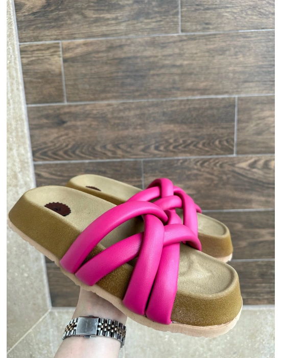 Tenda Fuşya Cilt Terlik