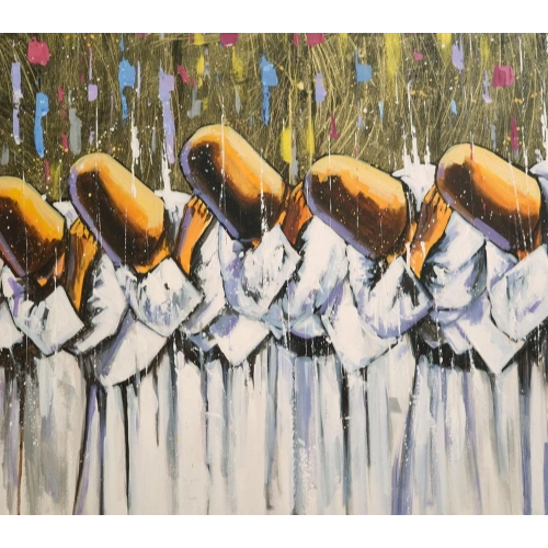 7 Semazen Yağlı Boya Kanvas Tablo 100x150cm
