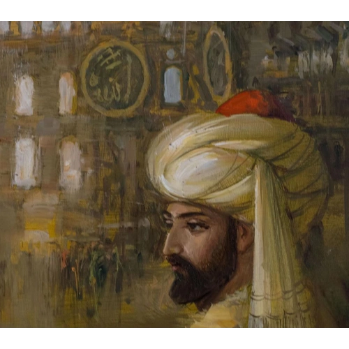 Ayasofya ve Fatih Sultan Mehmet Yağlı Boya Tablo Remzi Taşkıran 90x120cm