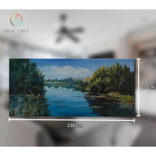 Lakeside View Oil Painting