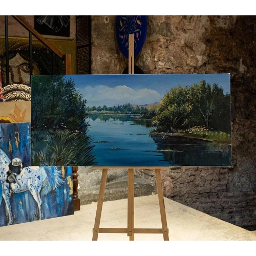 Lakeside View Oil Painting