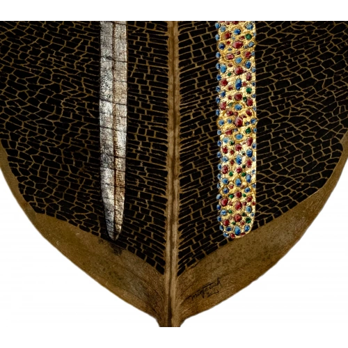 Hazreti Muhammedin Kılıcı Yaprak Sanatı 24x45 cm