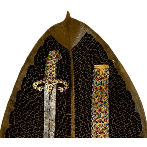 Hazreti Muhammedin Kılıcı Yaprak Sanatı 24x45 cm