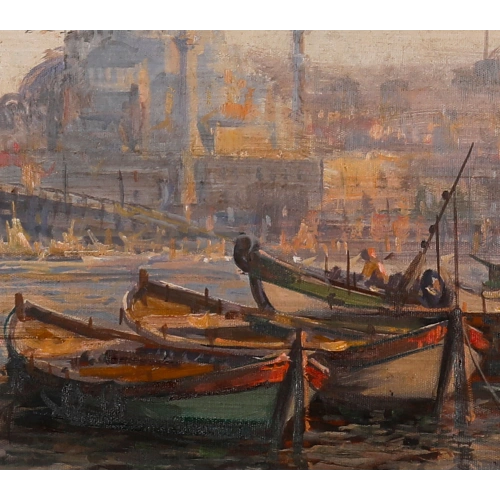 Kayıklar Yağlı Boya Kanvas Tablo Remzi Taşkıran 40x50cm
