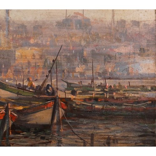 Kayıklar Yağlı Boya Kanvas Tablo Remzi Taşkıran 40x50cm