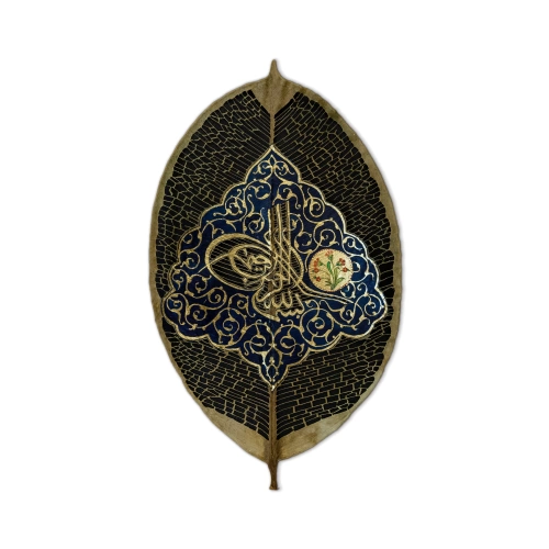 Ottoman Tugra Basmala Leaf Art