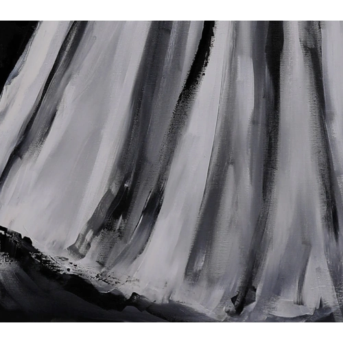 Semazen Derviş Beyaz Kanvas Tablo 60x120cm
