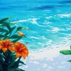 Bir Yaz Akşamı Sahilde Eşsiz Yağlı Boya Tablo Eserimiz 70x90cm