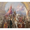 Fatih Sultan Mehmetin İstanbula Girişi Kanvas Tablo Remzi Taşkıran 90x120cm