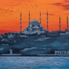 Kızıl Semalarda Sultan Ahmet Camii 60x90cm