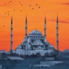 Kızıl Semalarda Sultan Ahmet Camii 60x90cm