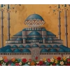 Sultan Ahmet Mavi Cami Altın Varaklı Kanvas Tablo 100x160 cm