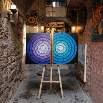 El yazımı özel tasarım İnşirah suresi ve Ayetel Kürsi! 130x80cm