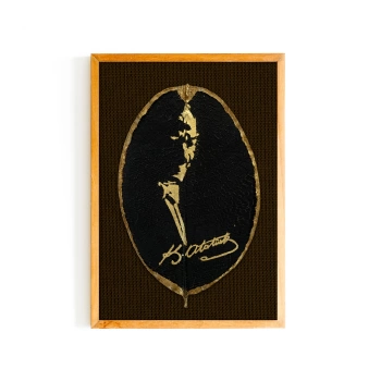 Mustafa Kemal Ataturk Leaf Art