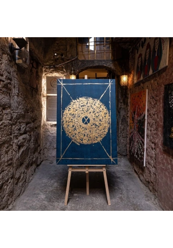 Ayetel Kürsi Modern Sanat, Modern Tasarım ve Usta Hattatlıkla Orijinal Kaligrafi! Eseri 80x115