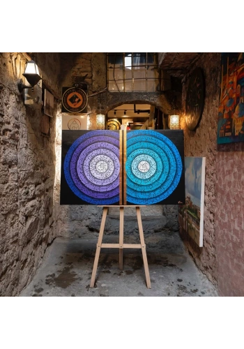 El yazımı özel tasarım İnşirah suresi ve Ayetel Kürsi! 130x80cm